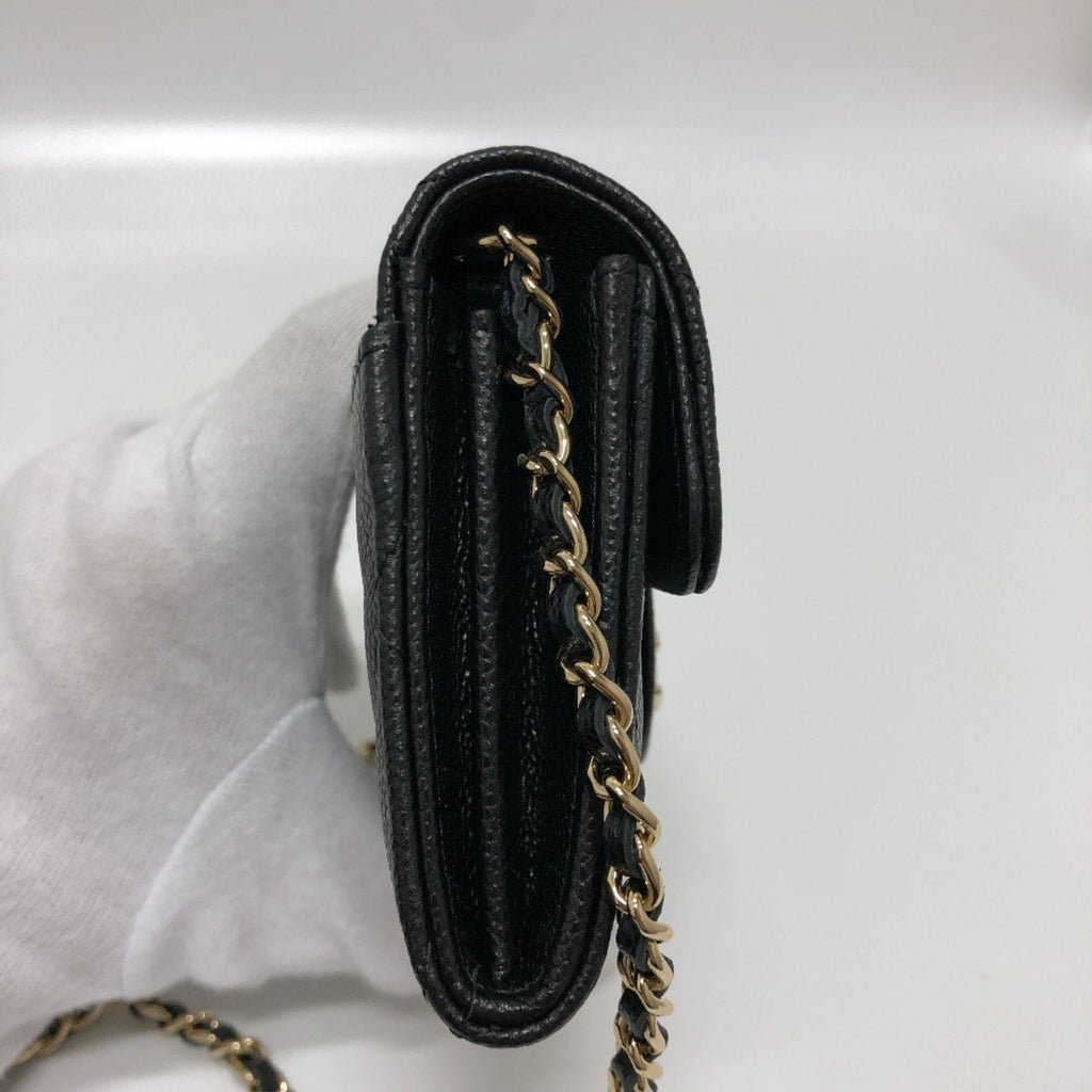 Chanel Matelasse Black Grained Calfskin Shoulder Bag (Pre-Owned)