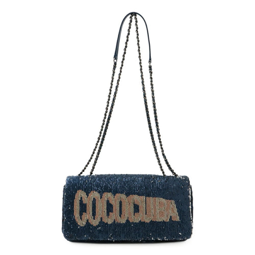 Chanel Blue Spangles Leather Shoulder Bag (Pre-Owned)