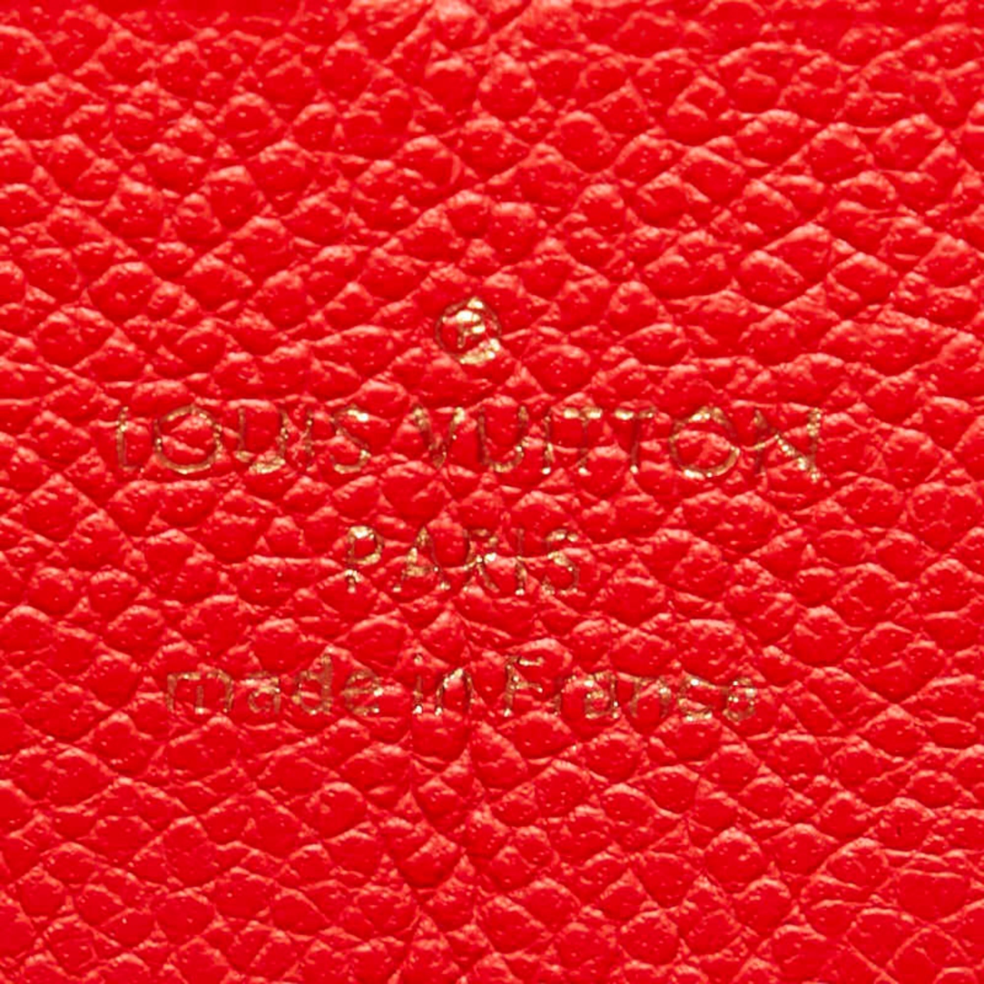 Louis Vuitton Auriane Red Color Leather Coin Purse/Coin Case (Pre-Owned)