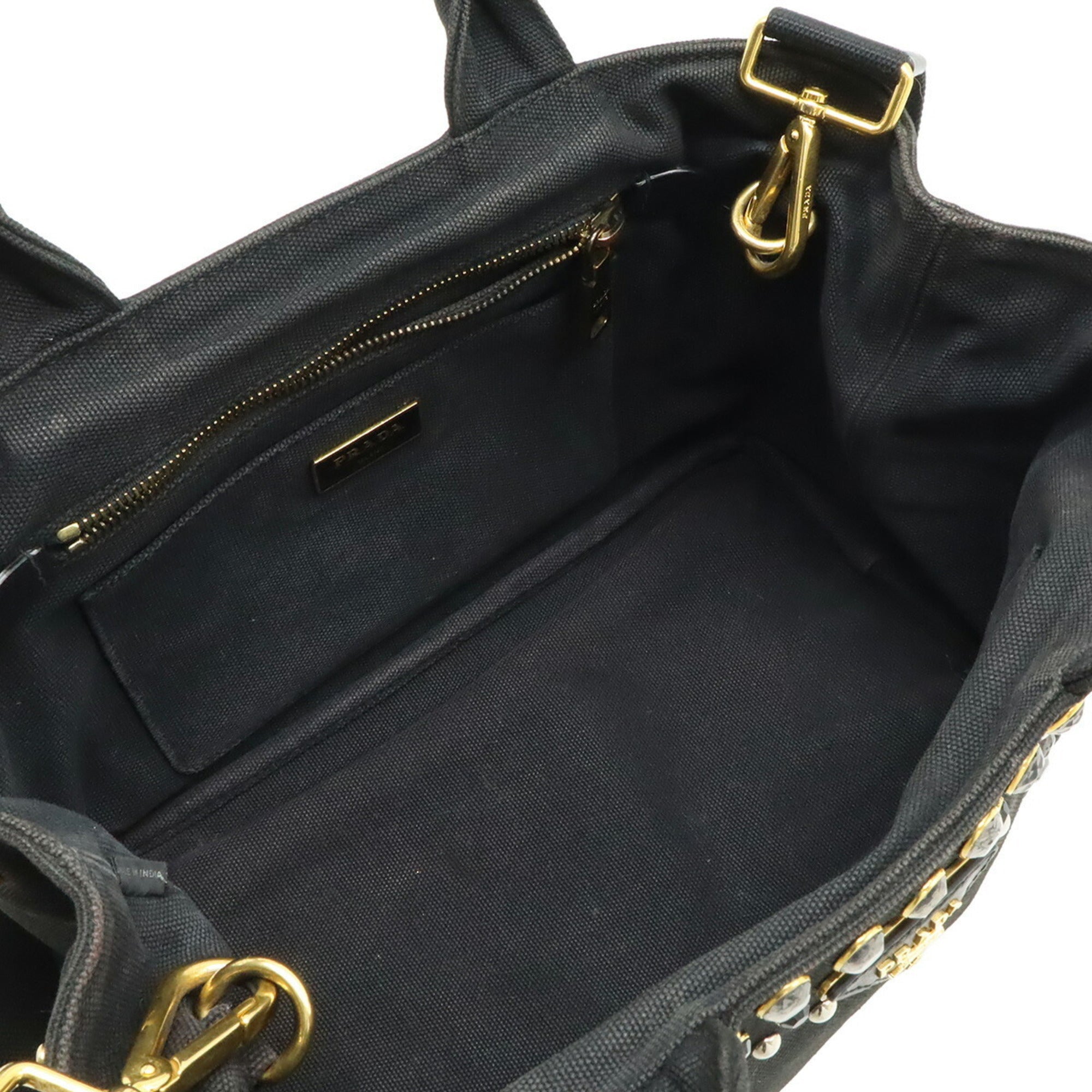 Prada Black Nero Canapa Handbag Shoulder Bag (Pre-Owned)