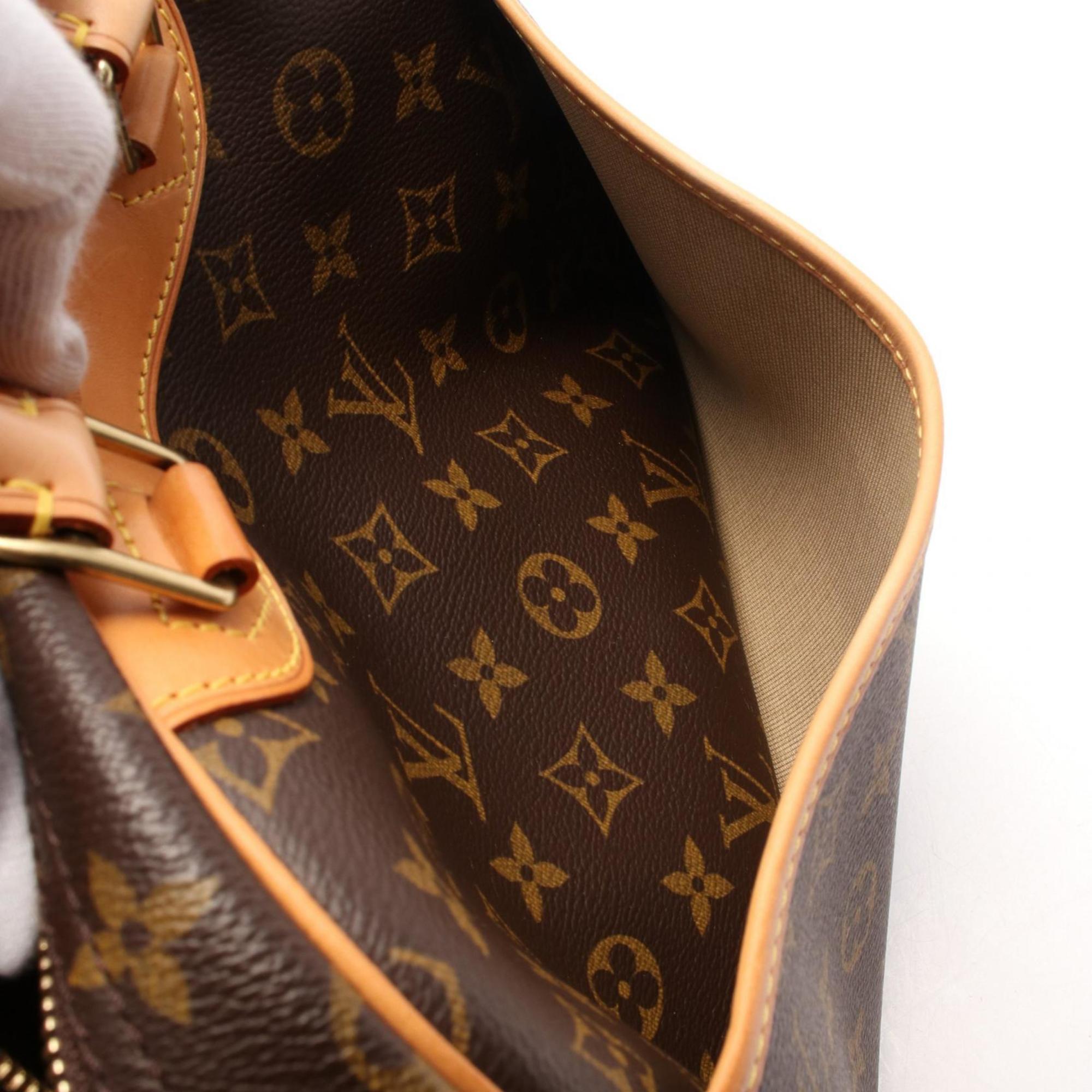 Louis Vuitton Brown Coated Canvas Pvc Monogram Leather Handbag (Pre-Owned)