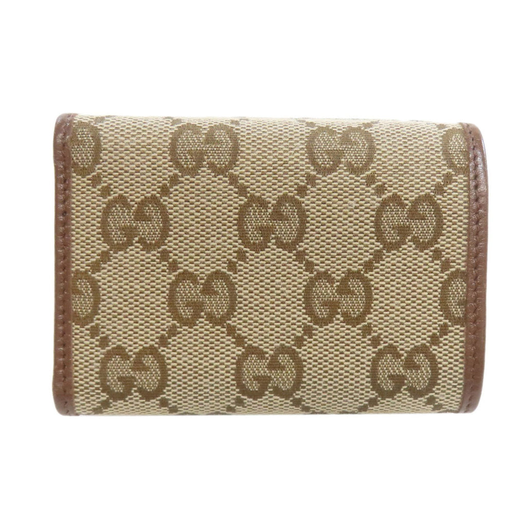 Gucci Brown Canvas Leather Wallet (Bi-Fold) (Pre-Owned)