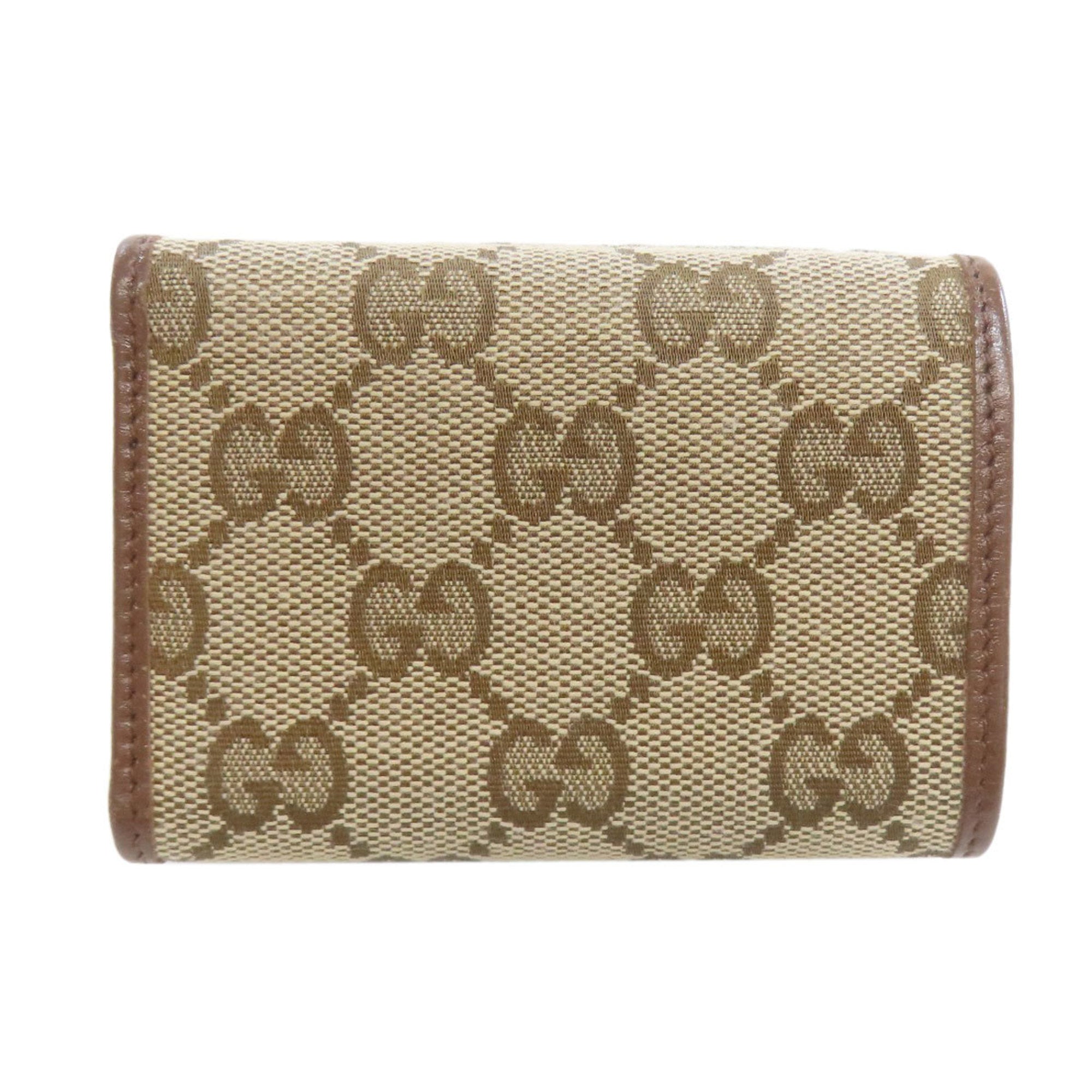Gucci Brown Canvas Leather Wallet (Bi-Fold) (Pre-Owned)