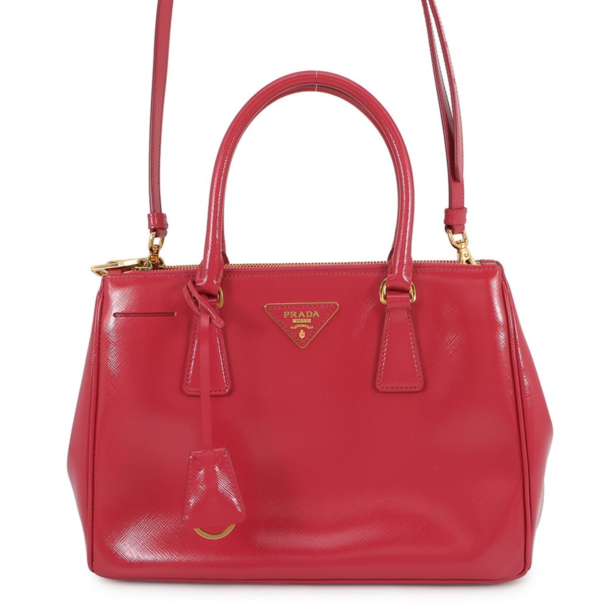 Prada Pink Leather Handbag Shoulder Bag (Pre-Owned)