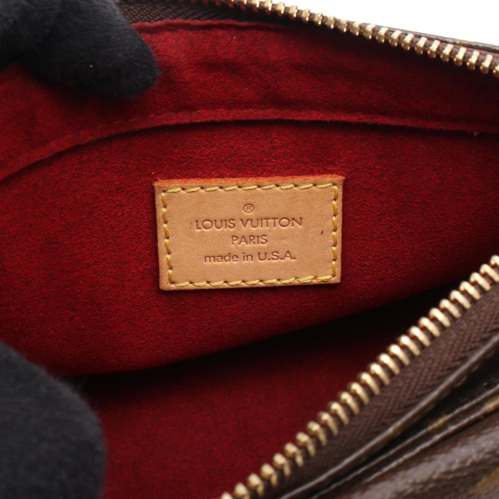Louis Vuitton Monogram Brown Coated Canvas Leather Shoulder Bag (Pre-Owned)
