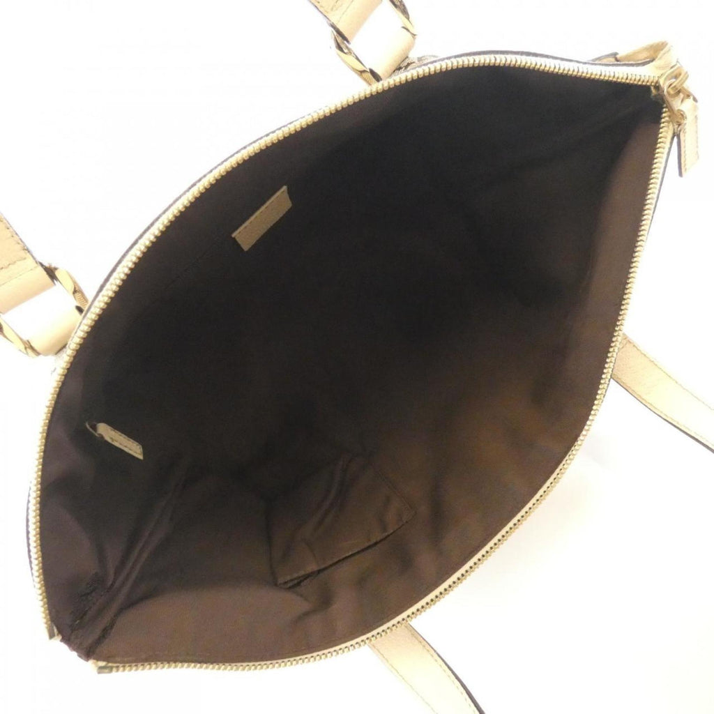 Gucci Beige Gg Canvas Handbag (Pre-Owned)