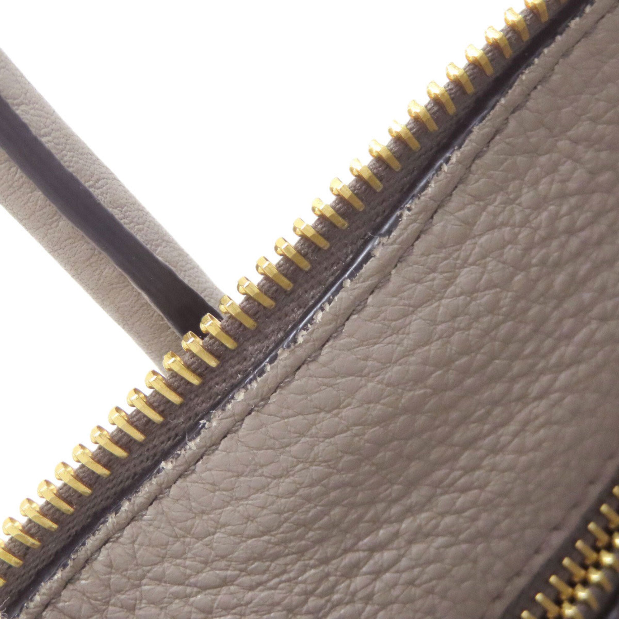 Prada Gray Leather Handbag (Pre-Owned)