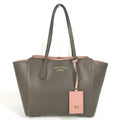 Gucci Gray Pink Leather Shoulder Bag Tote Bag (Pre-Owned)