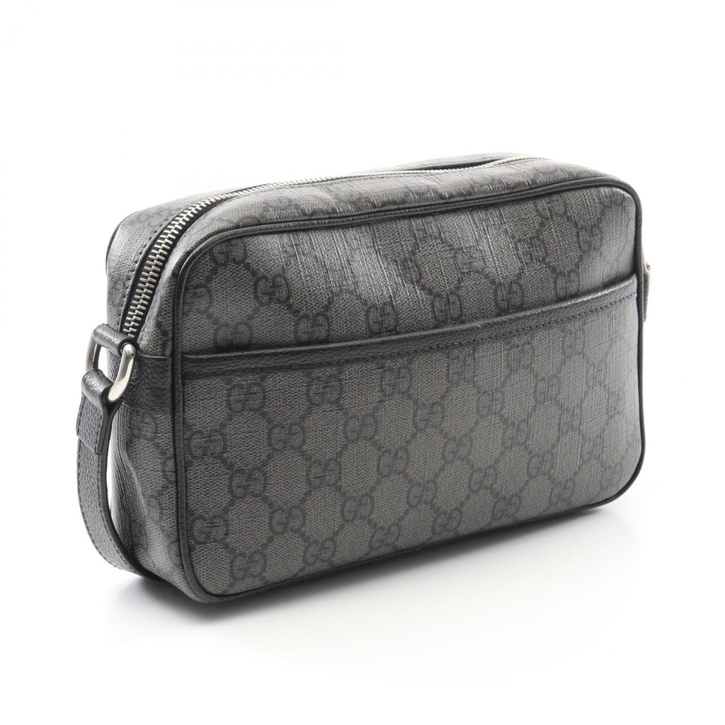 Gucci Black Gray Gg Supreme Shoulder Bag (Pre-Owned)