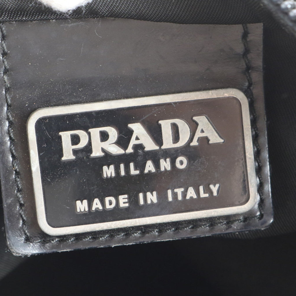 Prada Black Nylon Leather Shoulder Bag (Pre-Owned)