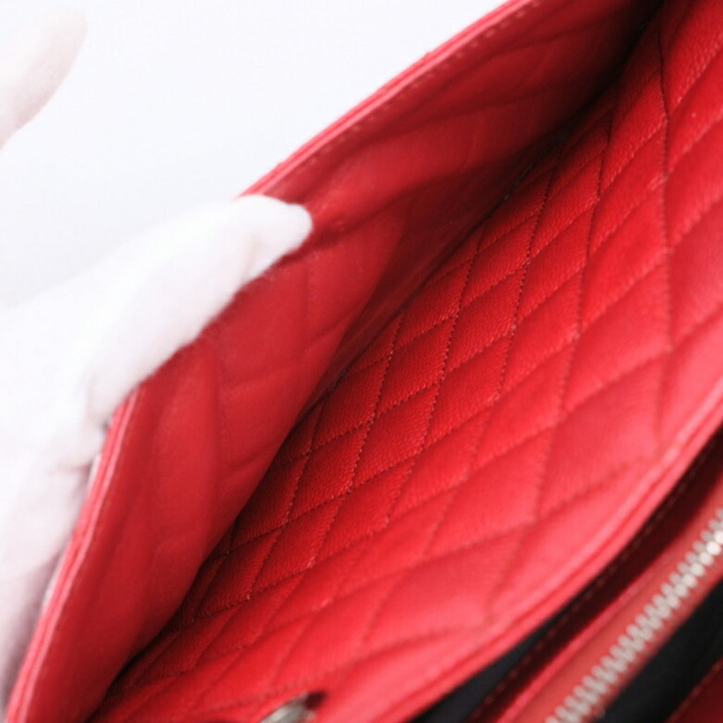 Chanel Red Color Caviar Leather Tote Bag (Pre-Owned)