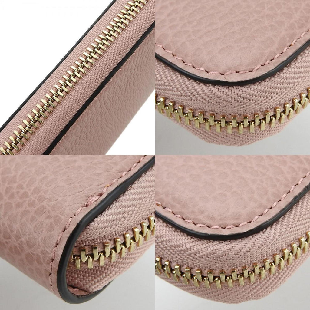 Gucci Pink Leather Long Wallet (Bi-Fold) (Pre-Owned)