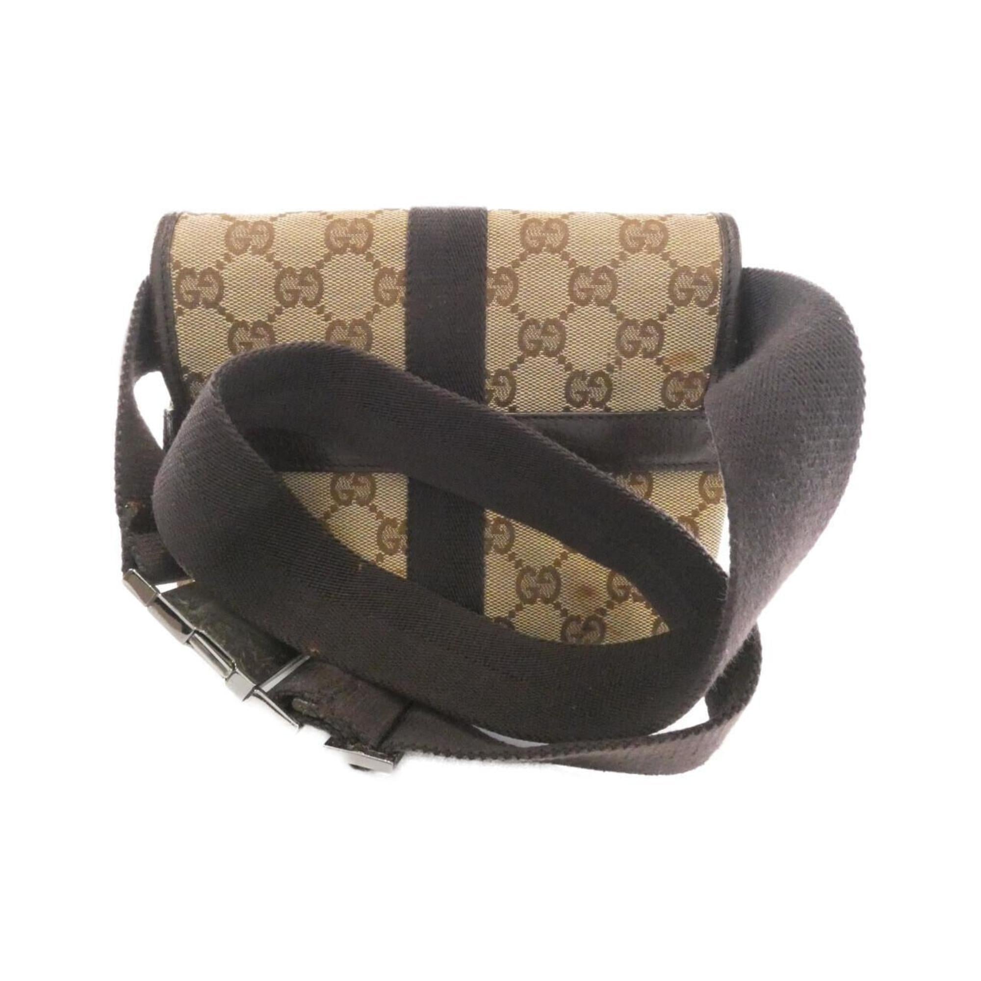 Gucci Beige Brown Gg Canvas Fanny Pack (Pre-Owned)