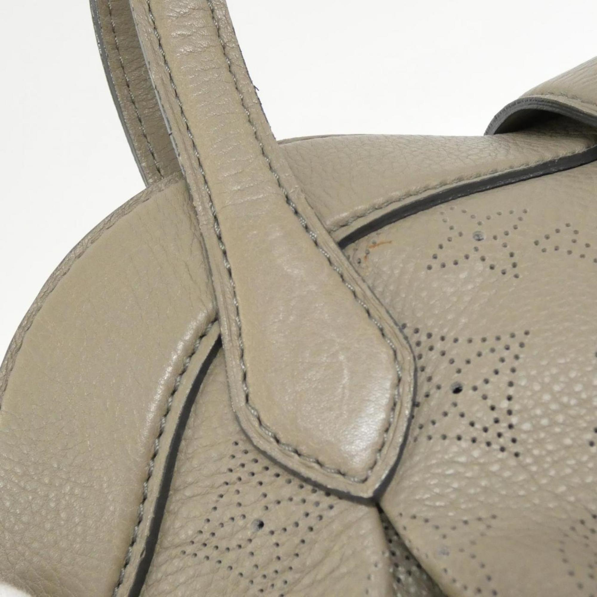 Louis Vuitton Mahina Taupe Leather Handbag (Pre-Owned)