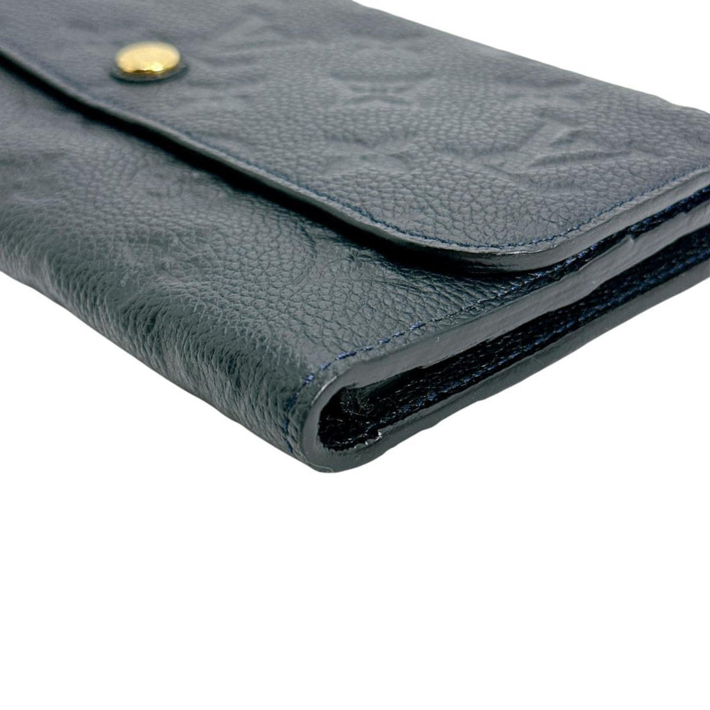 Louis Vuitton Infini Navy Monogram Empreinte Long Wallet (Tri-Fold) (Pre-Owned)