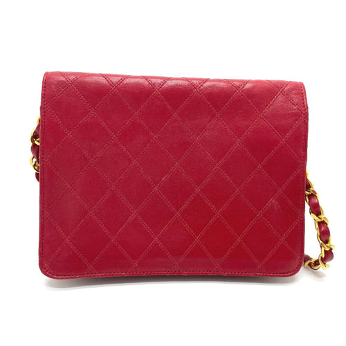 Chanel Red Leather Shoulder Bag (Pre-Owned)