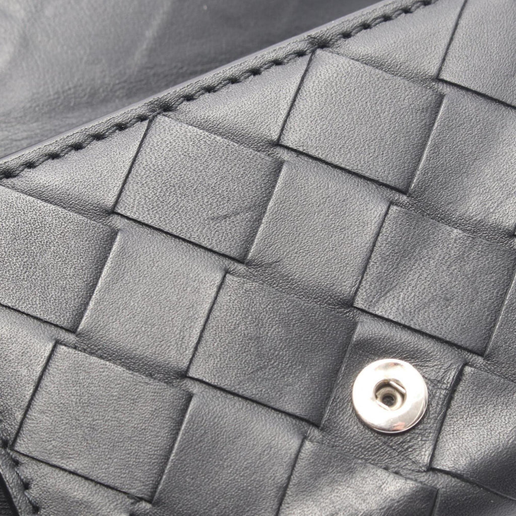 Bottega Veneta Black Intrecciato Wallet (Tri-Fold) (Pre-Owned)