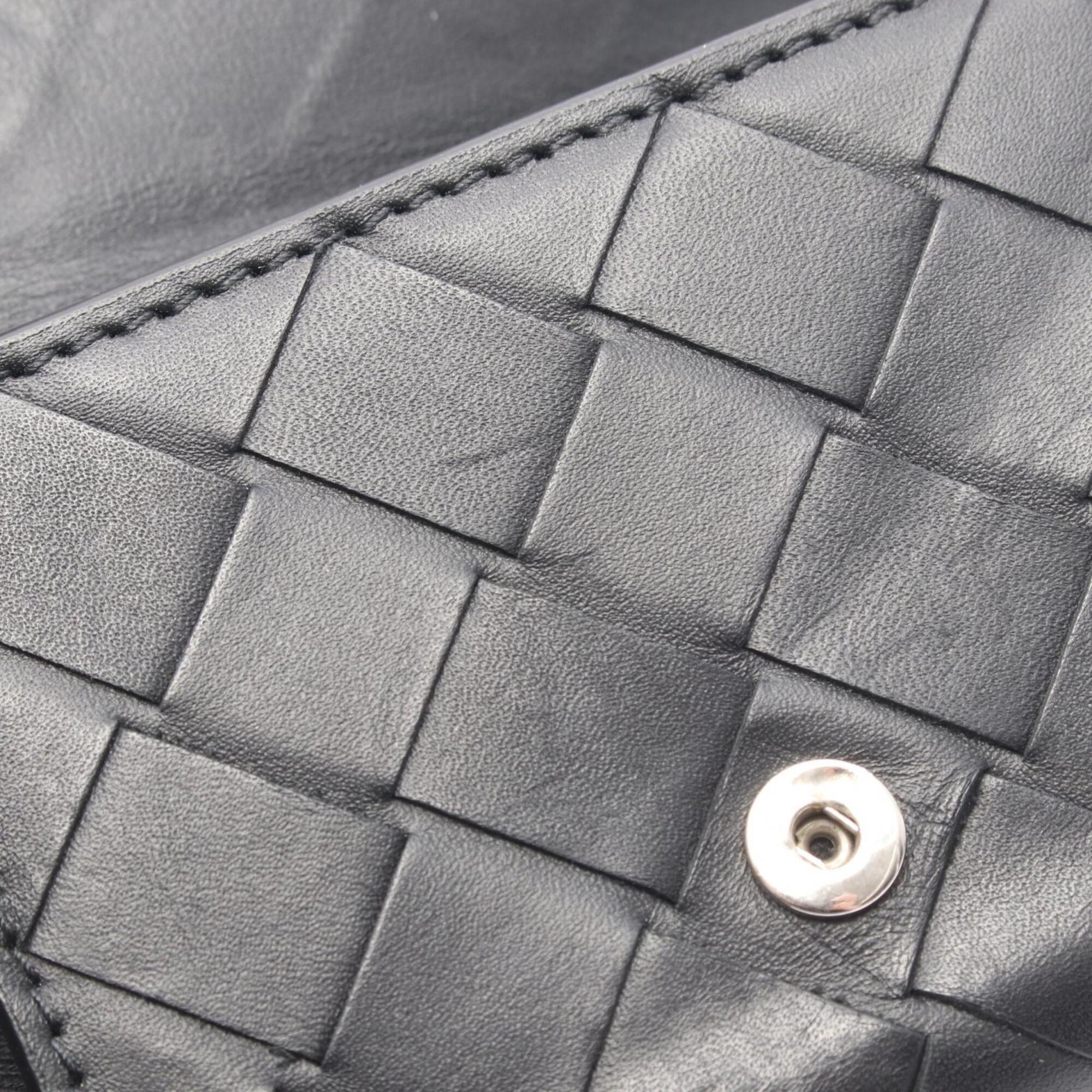 Bottega Veneta Black Intrecciato Wallet (Tri-Fold) (Pre-Owned)