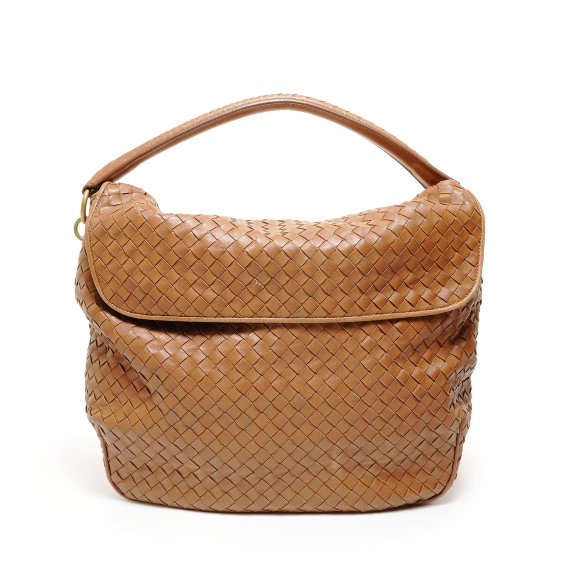 Bottega Veneta Intrecciato Brown Intrecciato Shoulder Bag (Pre-Owned)
