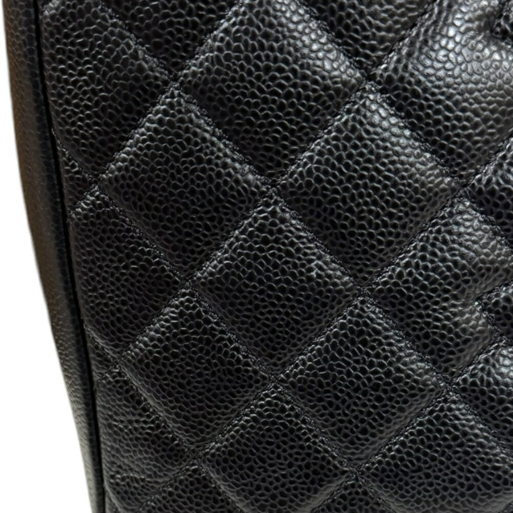 Chanel Black Caviar Leather Tote Bag (Pre-Owned)