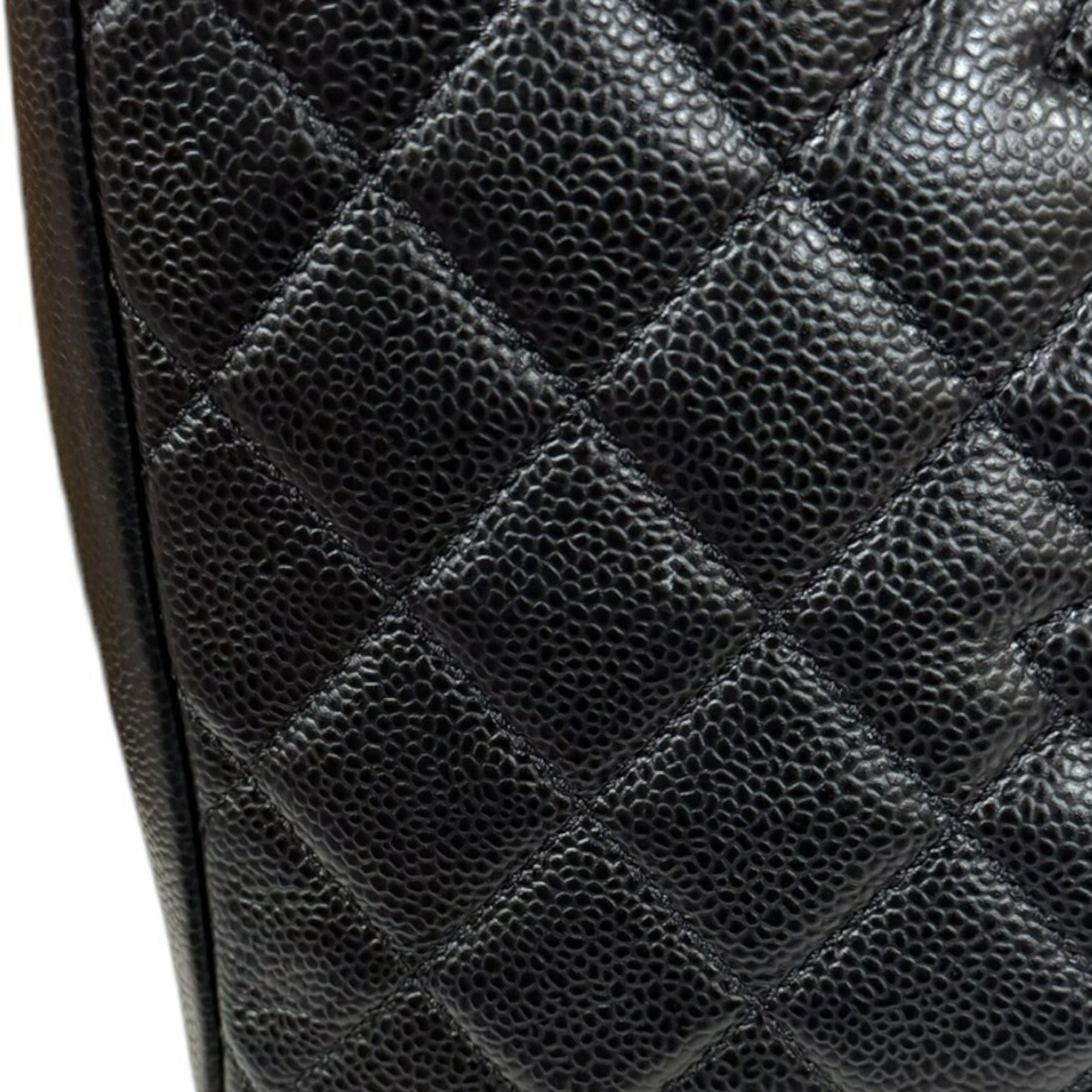 Chanel Black Caviar Leather Tote Bag (Pre-Owned)