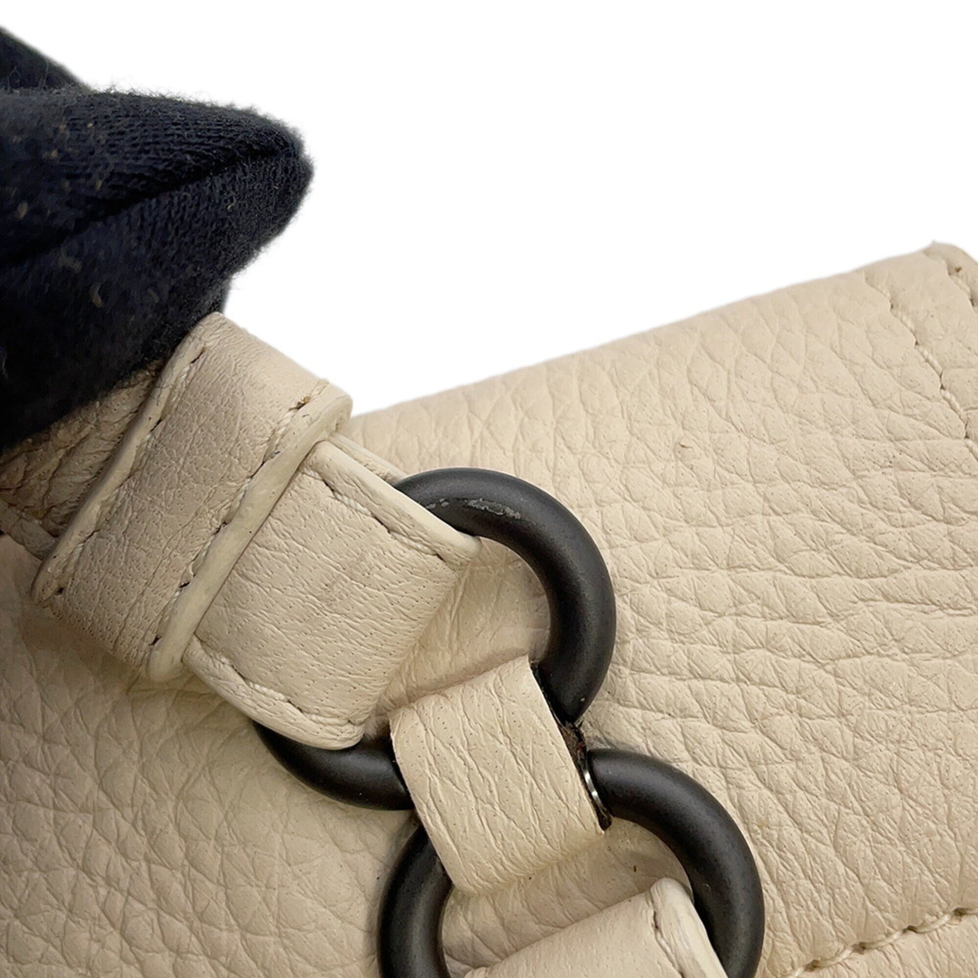 Bottega Veneta Black Ivory Leather Handbag (Pre-Owned)