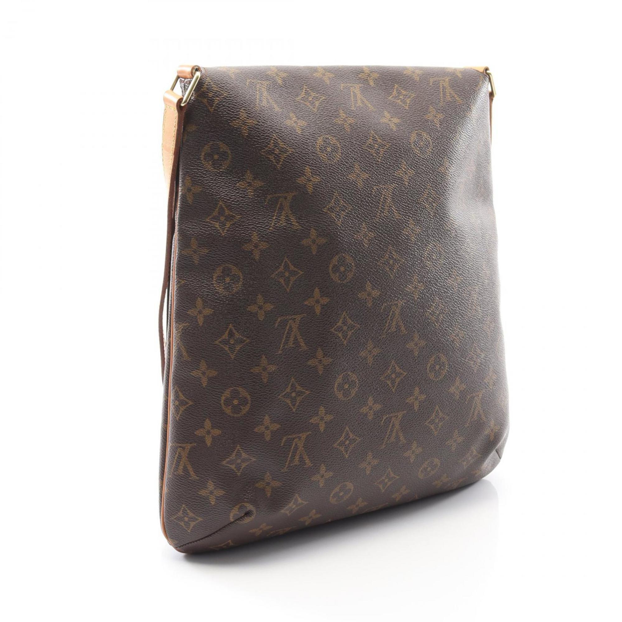 Louis Vuitton Brown Coated Canvas Leather Shoulder Bag (Pre-Owned)