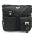 Prada Nero Nylon Leather Shoulder Bag (Pre-Owned)