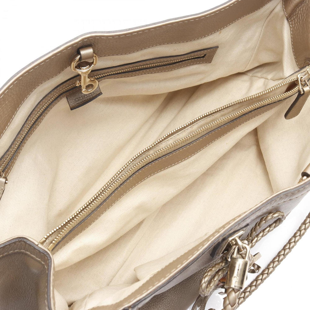 Gucci Gold Leather Tote Bag (Pre-Owned)