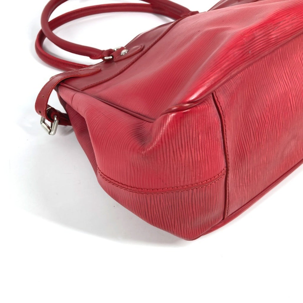 Louis Vuitton Red Color Epi Leather Handbag Shoulder Bag Tote Bag (Pre-Owned)