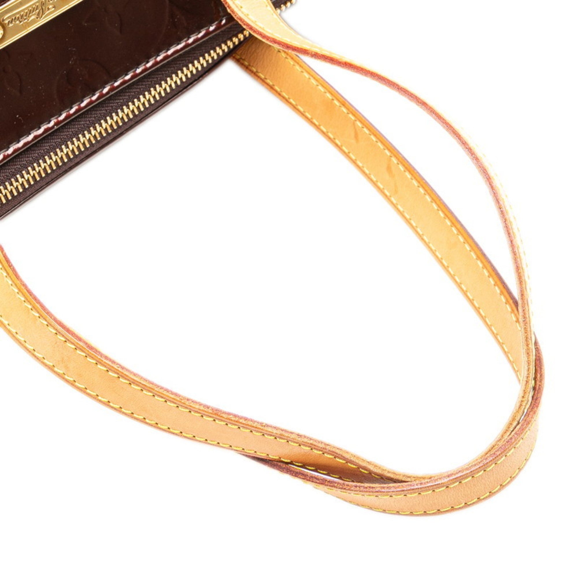 Louis Vuitton Amarante Brown Patent Leather Leather Handbag Shoulder Bag (Pre-Owned)