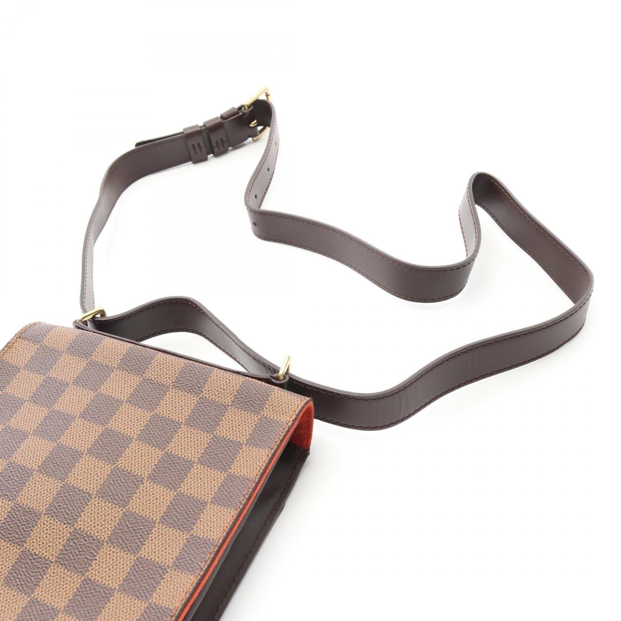 Louis Vuitton Damier Brown Ebene Coated Canvas Leather Shoulder Bag (Pre-Owned)