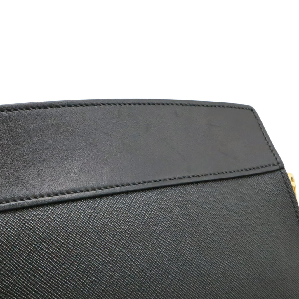 Prada Black Nero Leather Shoulder Bag (Pre-Owned)