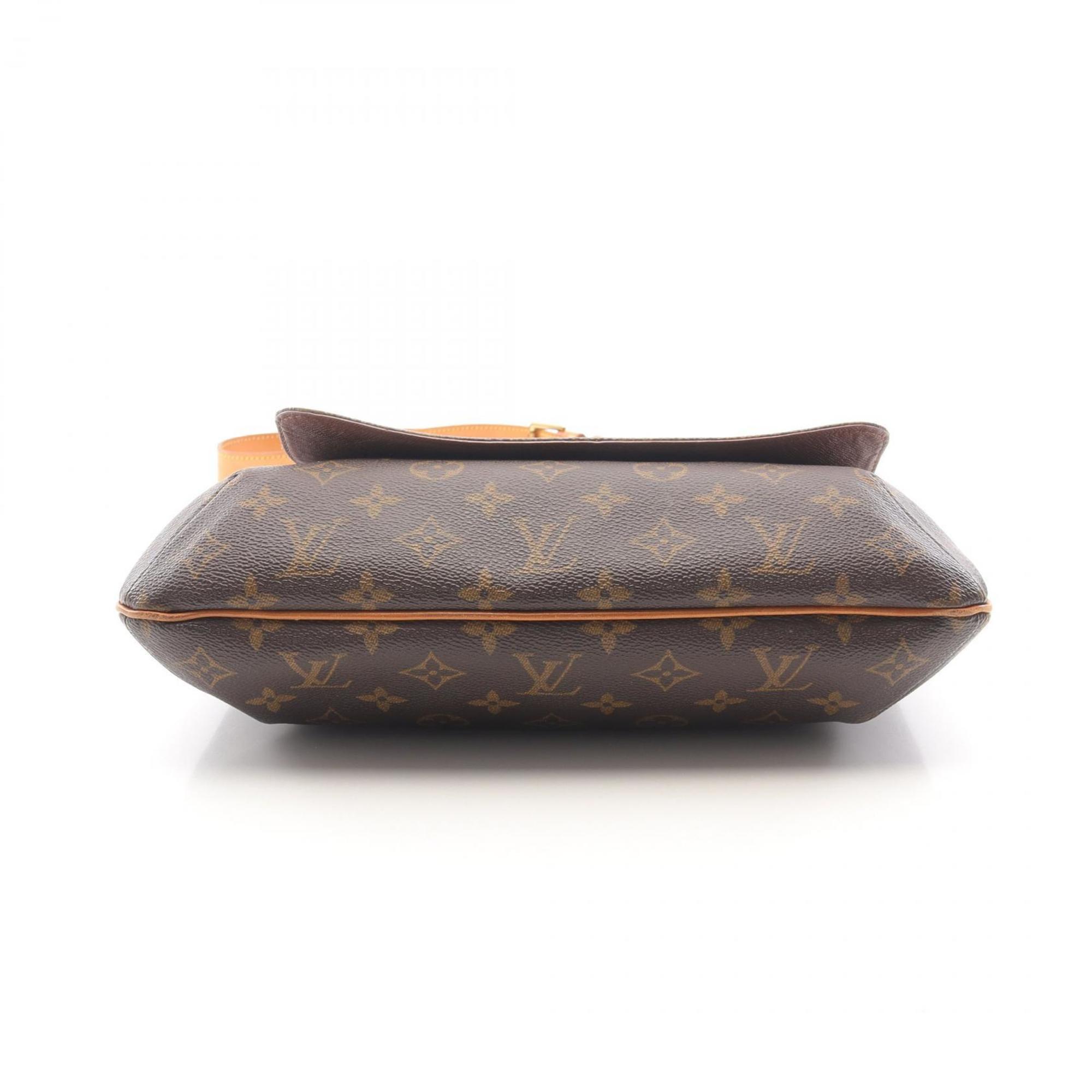 Louis Vuitton Brown Coated Canvas Leather Shoulder Bag (Pre-Owned)