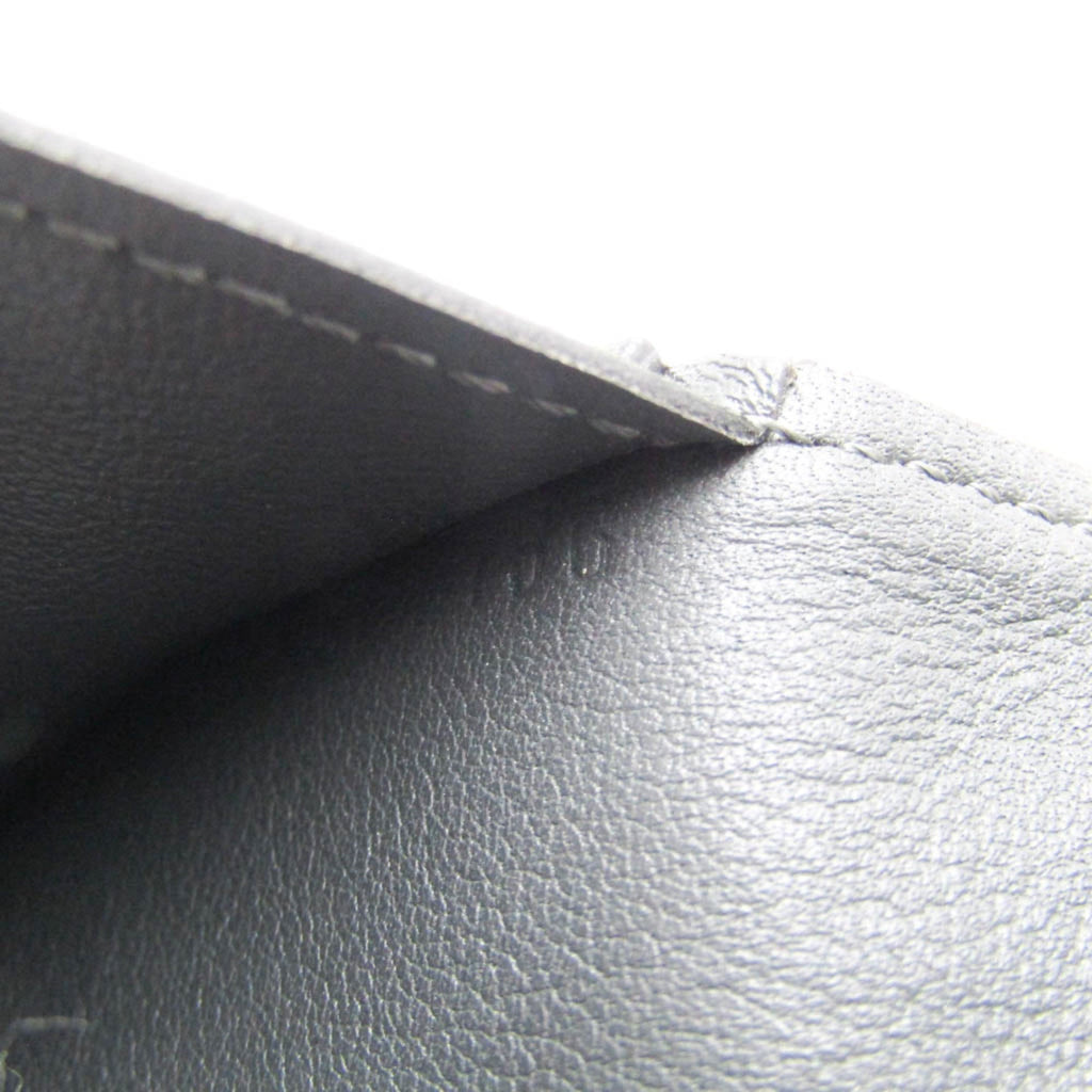 Louis Vuitton Taurillon Lv Charcoal Leather Long Wallet (Bi-Fold) (Pre-Owned)
