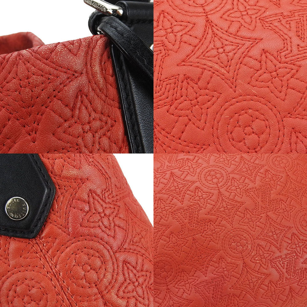 Louis Vuitton Black Red Color Monogram Shoulder Bag (Pre-Owned)