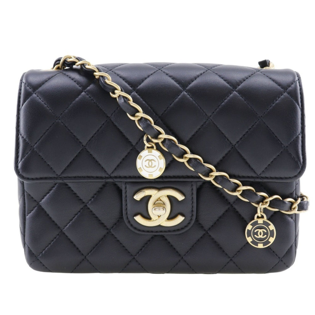 Chanel Black Leather Shoulder Bag (Pre-Owned)