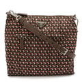 Prada Brown Multi-Color Pink Tessuto Shoulder Bag (Pre-Owned)