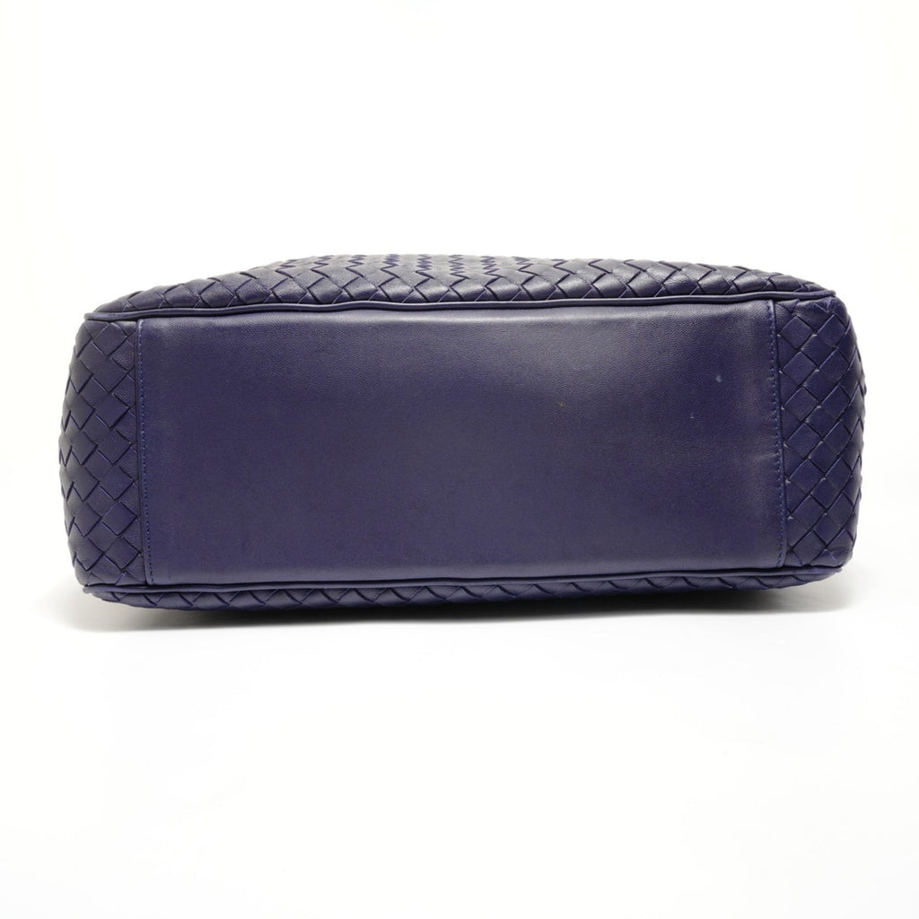 Bottega Veneta Intrecciato Purple Intrecciato Handbag (Pre-Owned)