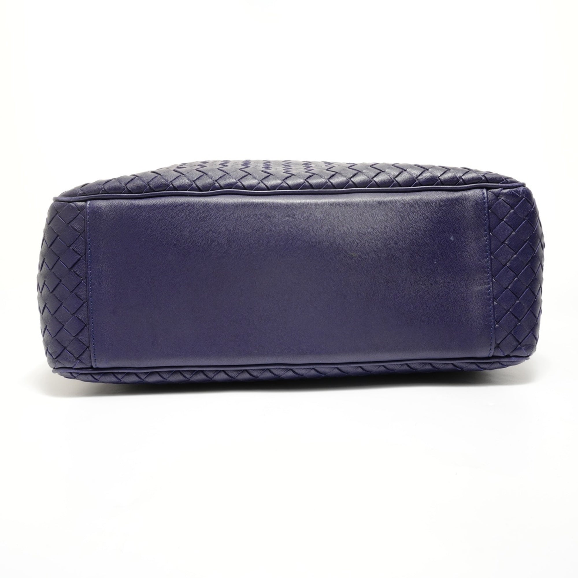 Bottega Veneta Intrecciato Purple Intrecciato Handbag (Pre-Owned)