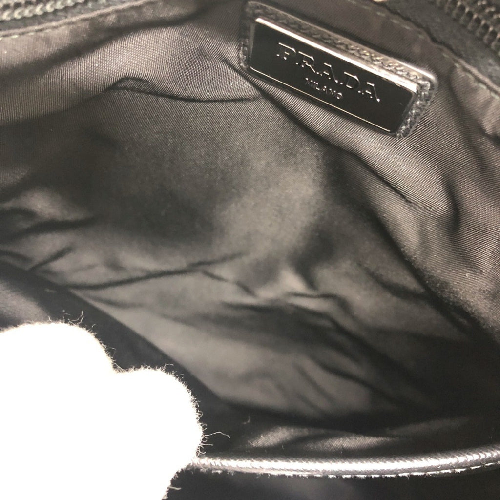 Prada Black White Nylon Backpack (Pre-Owned)