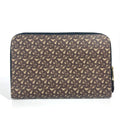 Burberry Brown Leather Canvas Clutch Bag Pouch (Pre-Owned)