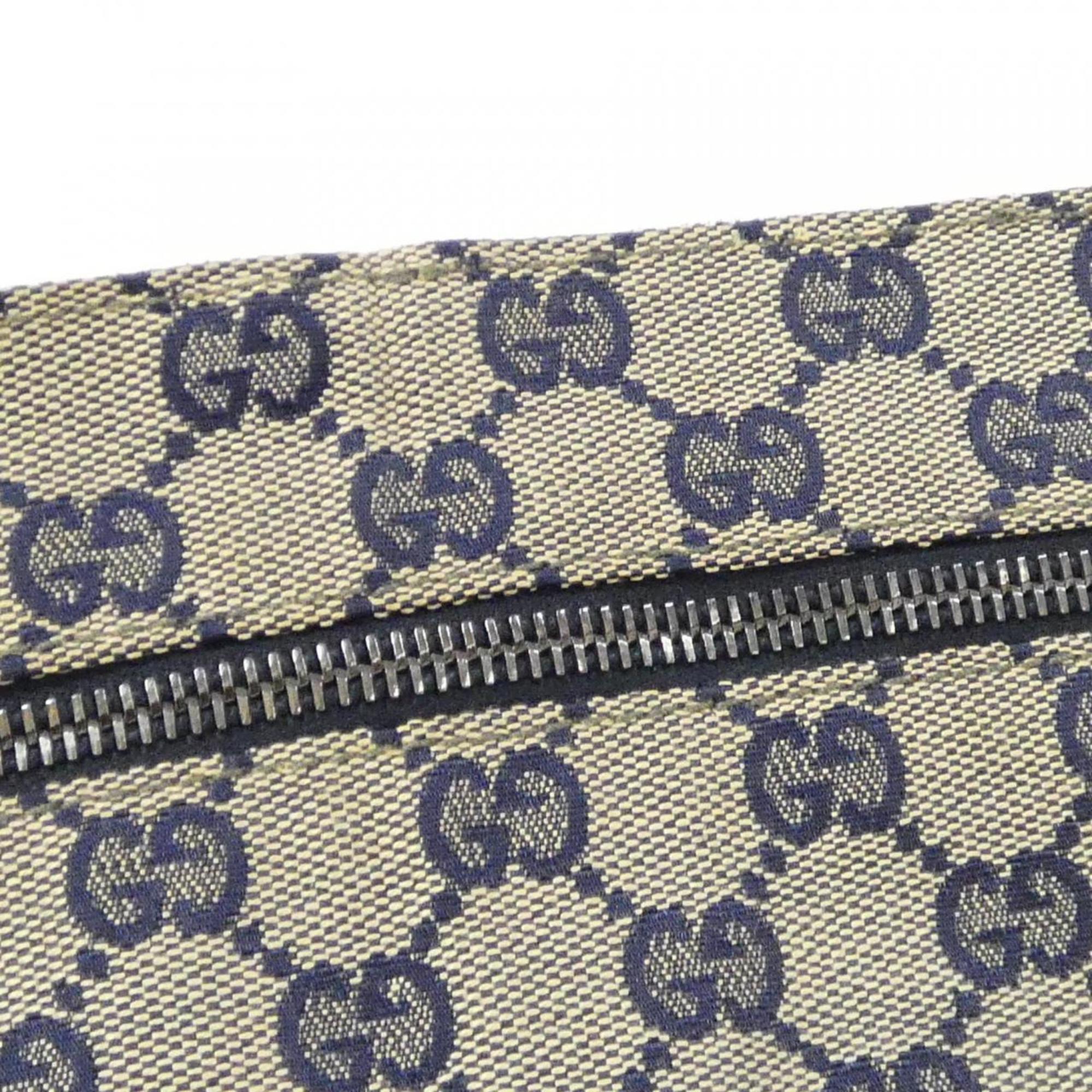 Gucci Beige Navy Gg Canvas Fanny Pack (Pre-Owned)