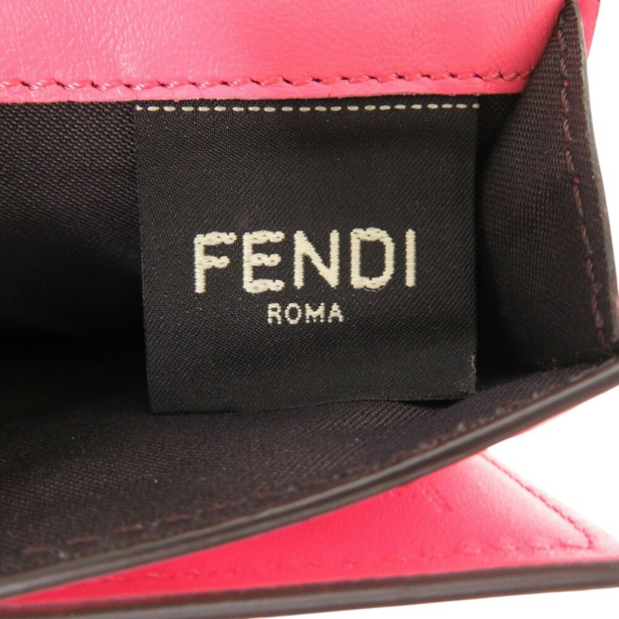 Fendi Pink Leather Wallet (Tri-Fold) (Pre-Owned)