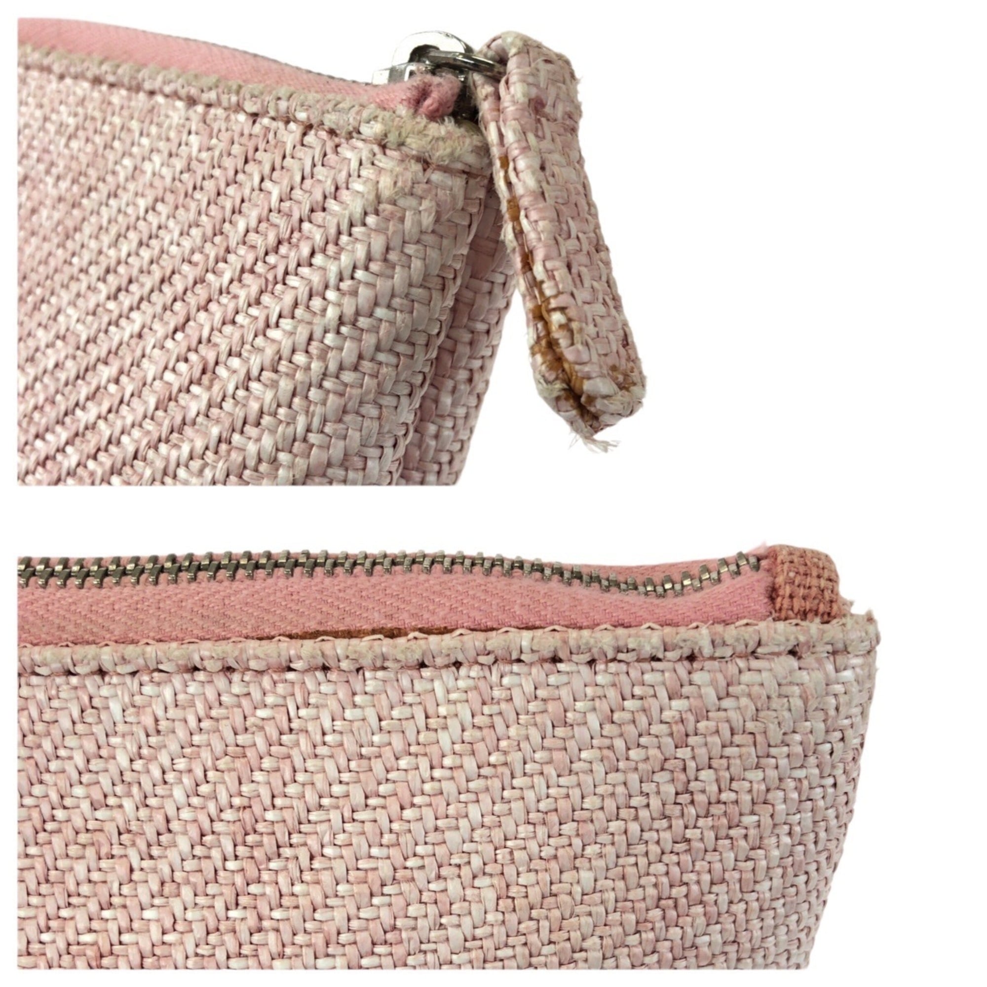 Chanel Pink Canvas Handbag Pouch (Pre-Owned)