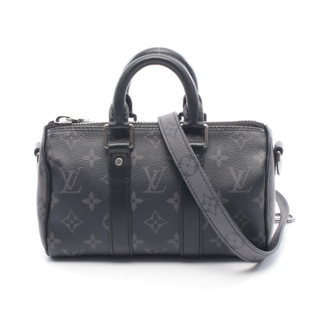Louis Vuitton Black Coated Canvas Leather Handbag (Pre-Owned)