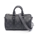 Louis Vuitton Black Coated Canvas Leather Handbag (Pre-Owned)