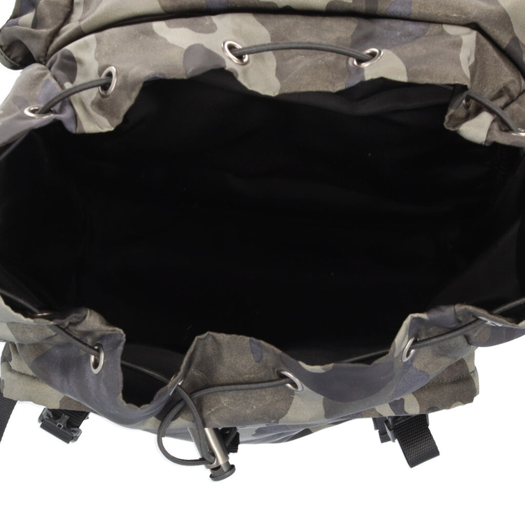 Prada Black Green Nylon Backpack (Pre-Owned)