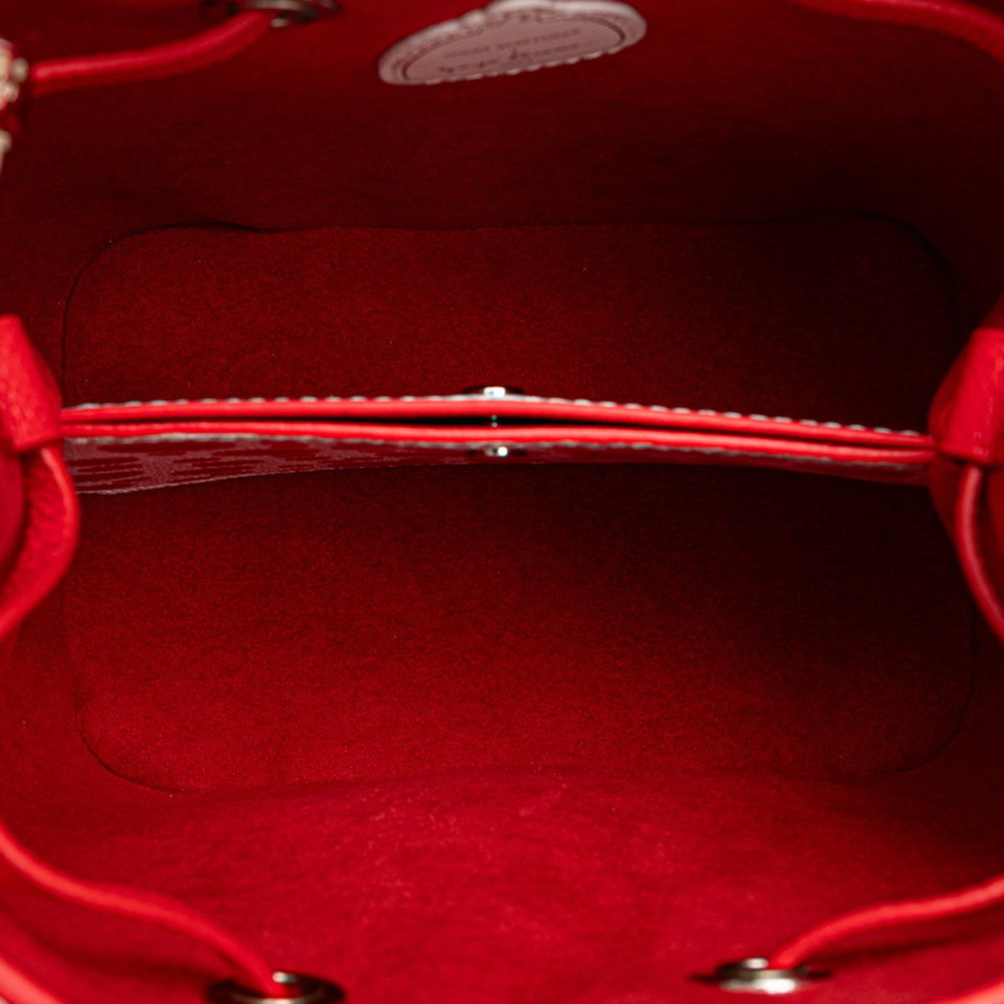 Louis Vuitton Red Color White Leather Handbag Shoulder Bag (Pre-Owned)