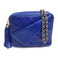 Chanel Blue Leather Shoulder Bag (Pre-Owned)
